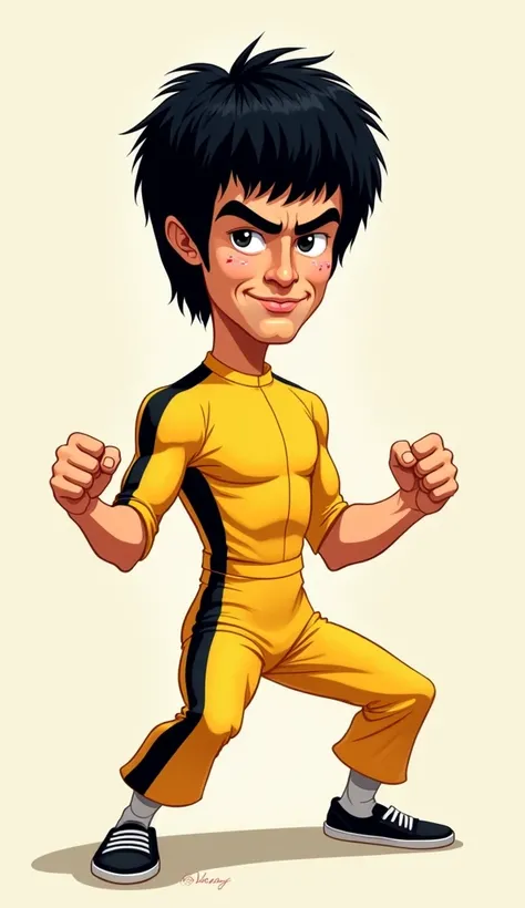 caricature of Bruce lee.