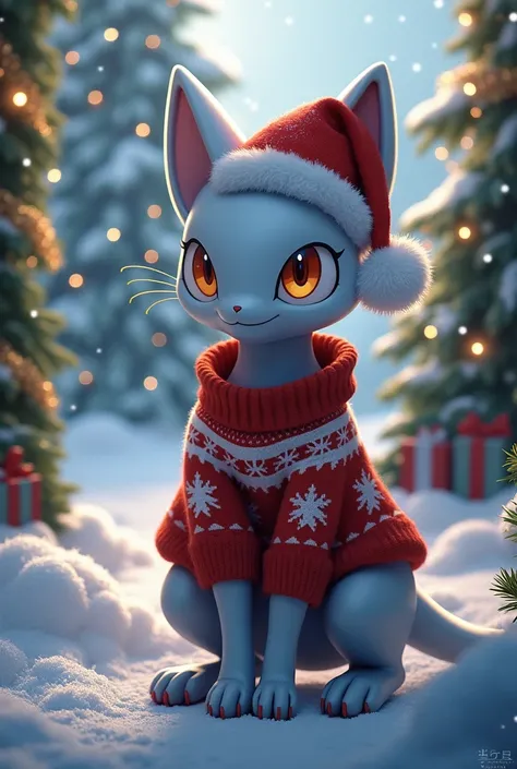 Mewtwo in merry christmas