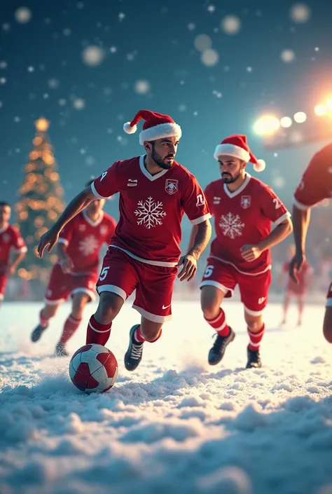 I need a sports image that has references to Christmas, Wishing you a merry Christmas