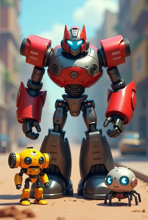 Characters:

R1 (Leader): A sleek humanoid robot with a metallic silver body, glowing blue eyes, and a calming voice. He’s the strategist of the team.

Bolt (Engineer): A chunky, yellow robot with tool arms and a gear-shaped head. Bolt is excitable and lov...