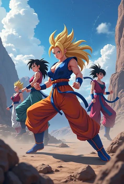 Womens Dragon Ball style anime 