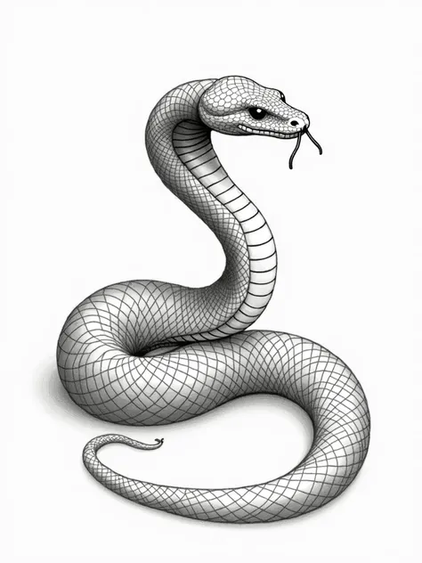 snake, light black ink