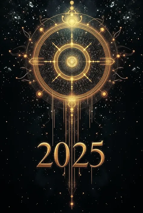 the year 2025. calendar, numerology, black, esoteric, calendar 2025, Hypnotic healing symbol, 