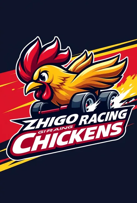 Chicken logo and team name “Zhigobank racing chickens