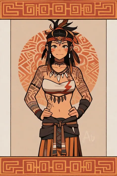 tribal art, drawn, tattoo, colors