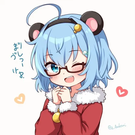 Bear ears, Hair highlights, Undercut,  blue eyes, smile, รอยsmileบางๆ, Bright eyes,  flaunts soft cheeks, smileแหย / smileพอใจ, Star shaped eyes,  Character Design ,  headband, Hair clip, bell, earphones, Take down the hood, Hair tie,  Wearing Glasses, Ani...