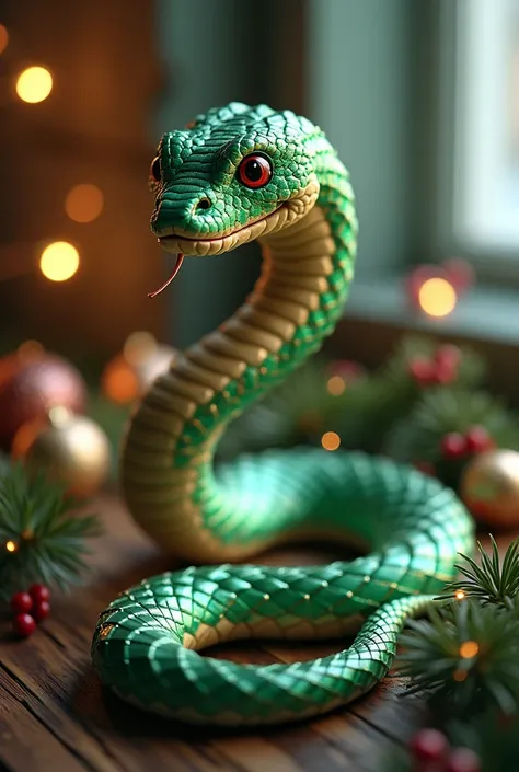 gorgeous, Darling, good, green,  christmas snake 