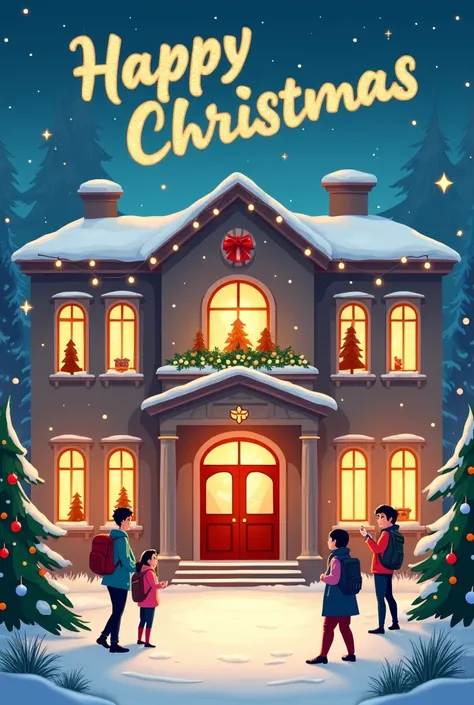 Chrismas greeting poster for my education academy 