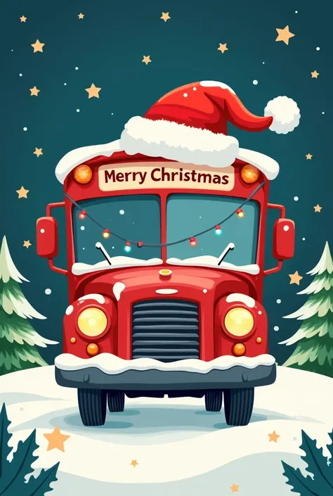 Bus logo with merry Christmas 