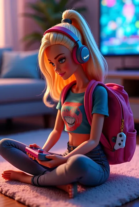 Barbie with videogames