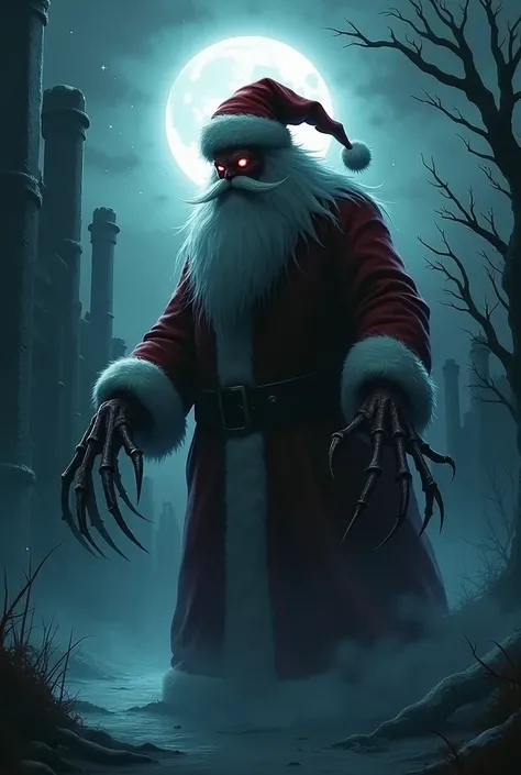 Santa claws, creepy, nightmare, midnight, horror