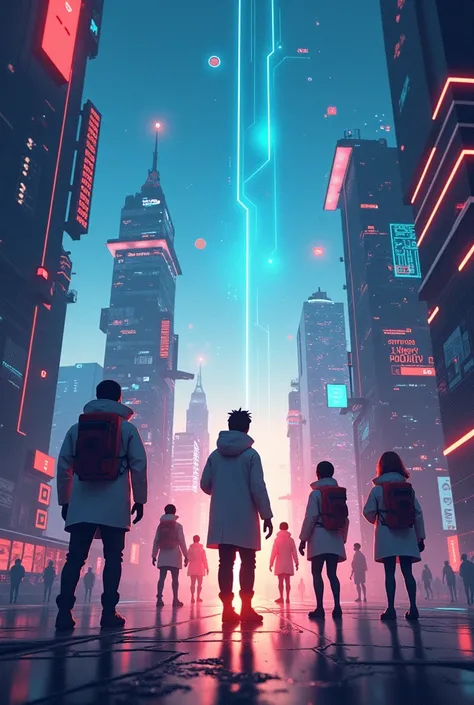 Animated poster about science, technology and society in the modern world.