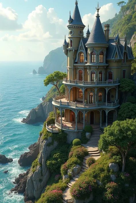 Big fairytale house by the sea