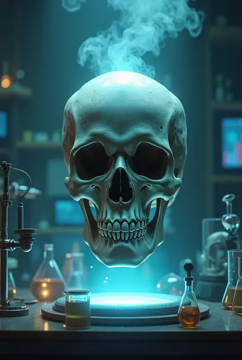  Create me an animated scientific skull for profile picture, and that Im doing a scientific experiment  