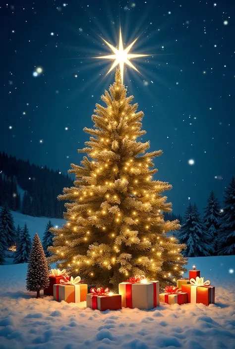  An image for a merry Christmas .
 What I write at the bottom

Through my voice, the General Delegate wishes you every happiness.. Spanish .

 En esta noche de estrellas brilliantes ,
 Os deseamos momentos deslumbrantes ,
peace, Amor y sueños vibrantes ,
 ...