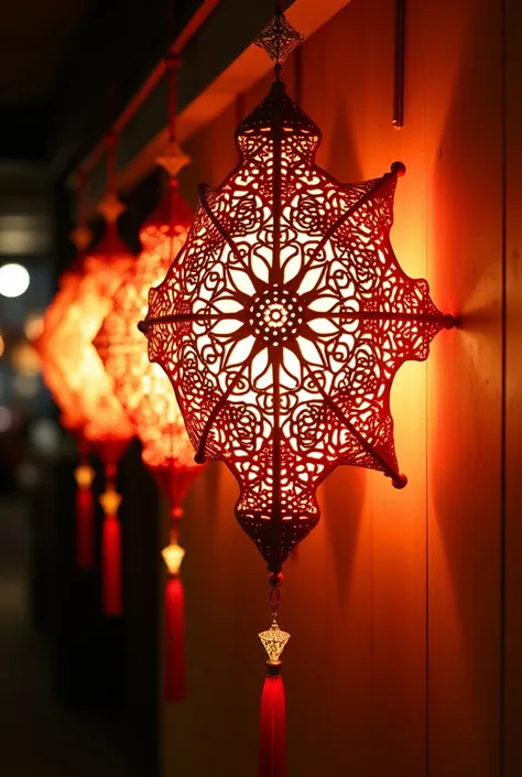 Parol inspired wall decoration for Christmas party 