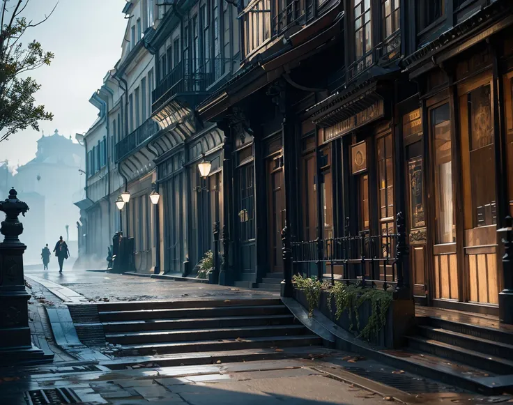 dishonored 2 environment concept art, saint-petersburg in dishonored 2 style, environment art, high detail,