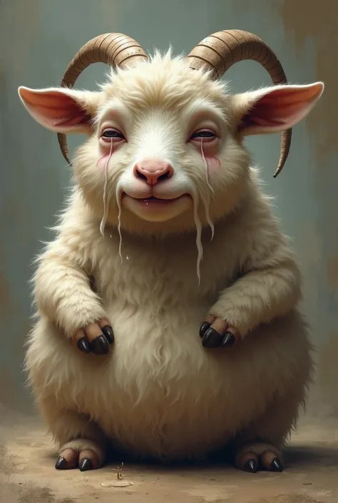 Fat goat crying in buly