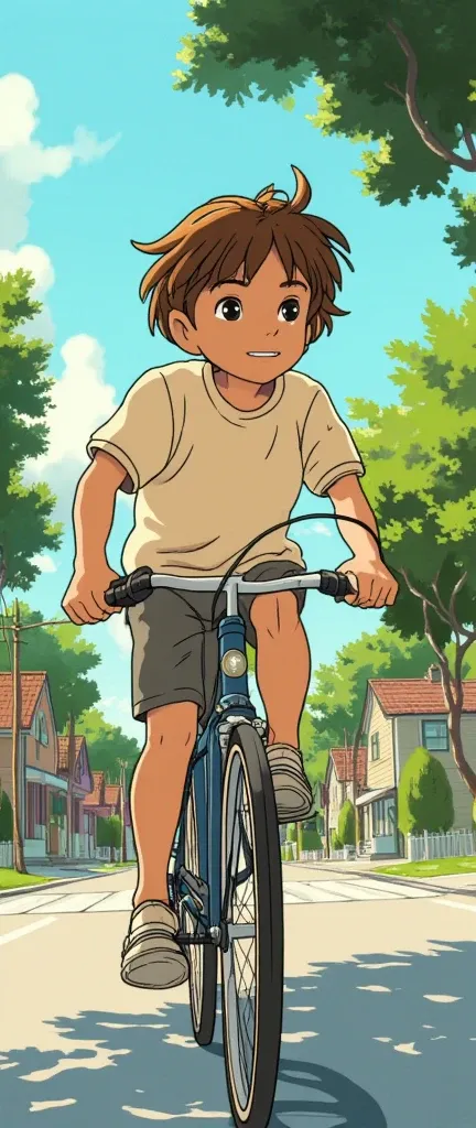 Boy cycling 