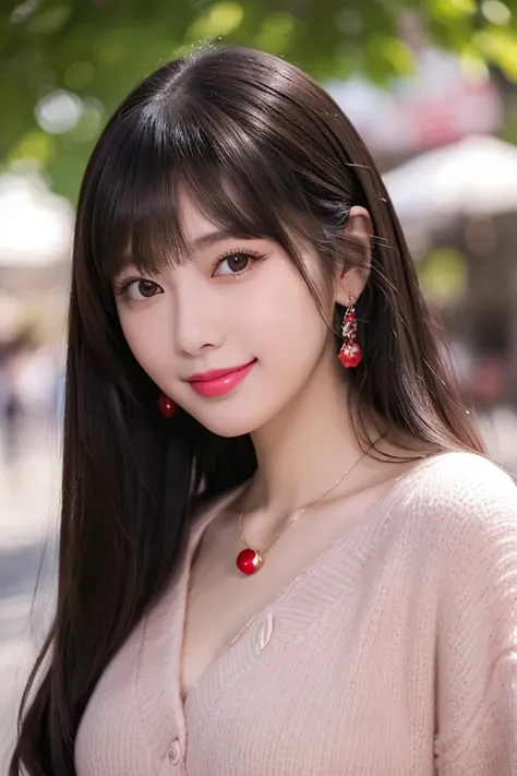      High Definition    ,bangs、   black hair、   semi-long、     brown eyes   、 Big Breasts ,    cute coat model body type 、167 cm   、22 years old、   cute face、smile、     Natural Cosmetics 、 Japanese 、Idol singer 、   handbag   、ribbon、    Realistic Figure  、...