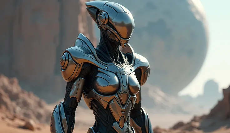 generate a hyper realistic images of The Armor That Rejected Every Alien, Until It Found a Human | HFY Story
