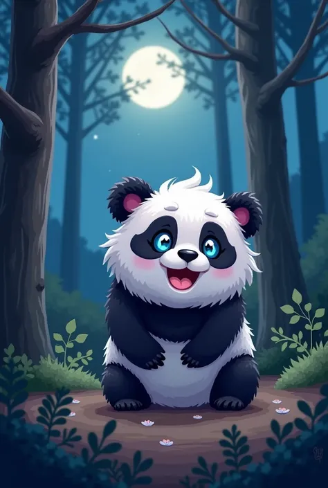 Scene 1: Panda Playing in the Forest

Prompt:
"A pixel cartoon-style large and fluffy panda cub with a thick mane, sparkling big blue eyes, and an expressive, cheerful face. The panda cub has soft, rounded ears, a cute button nose, and fluffy paws. It is p...