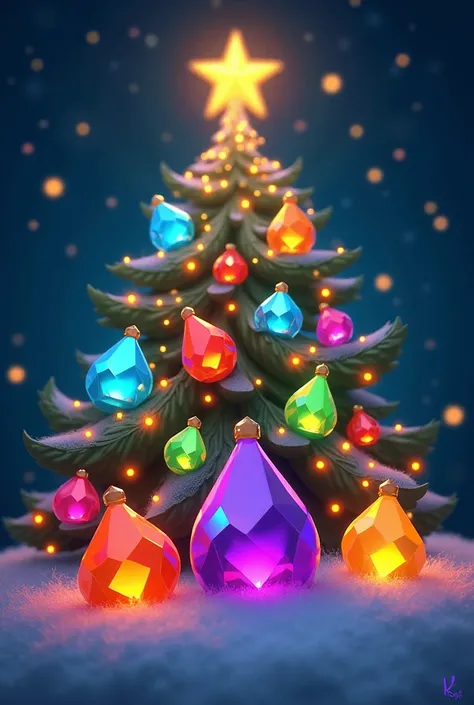 Create a Merry Christmas image from Drop of Gems. Use mature and appealing Christmas colors. Quote a bible verse about Jesus birth. The only text in the image should be Drop of Gems in all caps, Merry Christmas, and the Bible verse about Jesus birth. Make ...