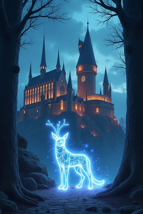 Poudlard aux couleurs de Serdaigle et sort patronus 