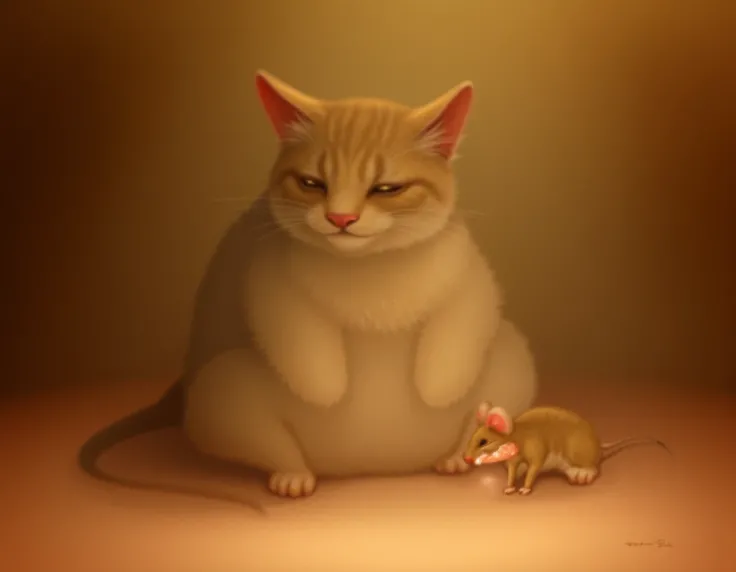 a cat and a mouse living in peace together