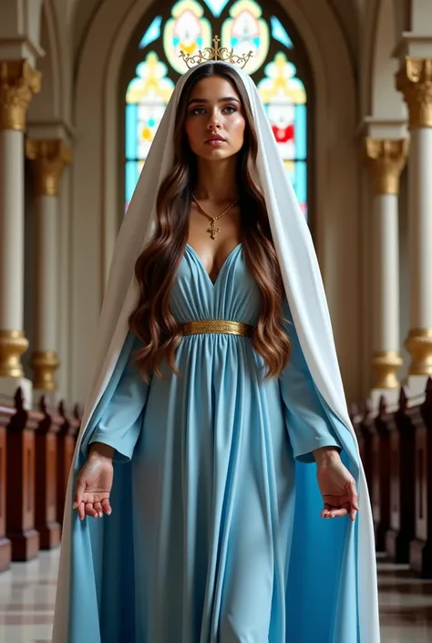 Ariana Grande dressed as the Virgin Mary 