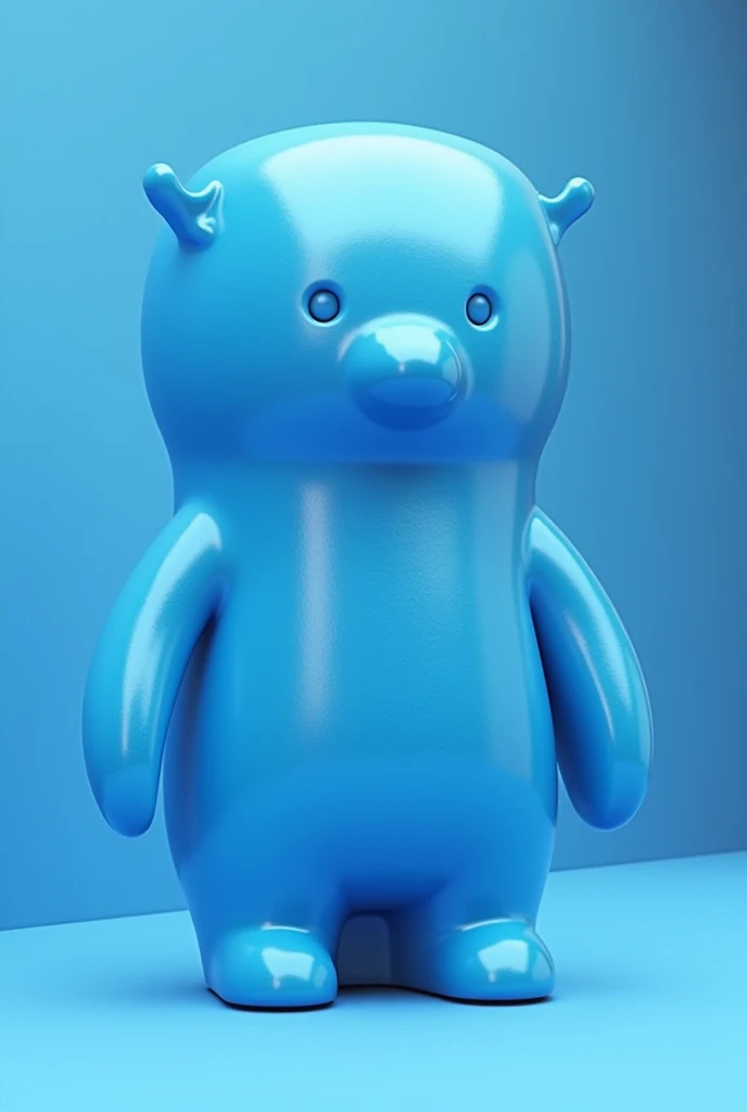 create a simple and elegant "mang toto creator"3D with shimmering blue color, the picture looks very cool and looks luxurious