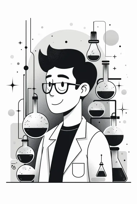 Cover art for a science revision tute black and white