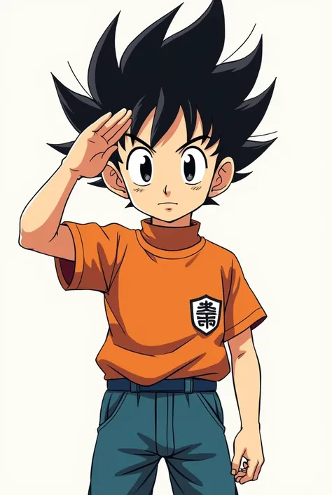 Toriyama Meiga-style salute boy