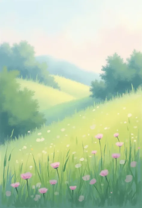 2. Style Prompt 2 : " Draw an impressionist scene with pastel colors ,  dynamic diagonal composition and harmonious shades.