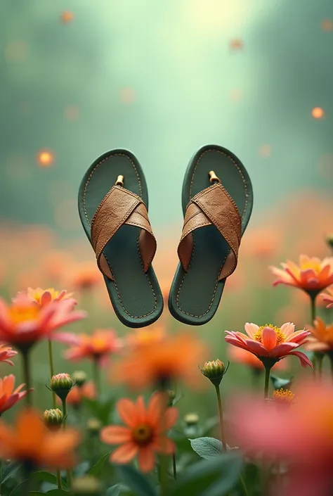 I want to create  videos with sandals floating on the flowers 