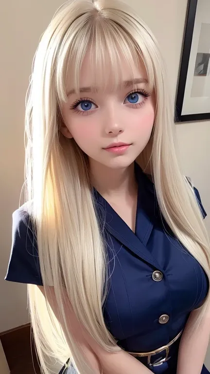  silky shiny skin 、The person in the warm room 々、 sexy and very beautiful lovely pretty gorgeous face 、 super long gorgeous platinum blonde silky beautiful hair 、 big and very bright very bright pale ice blue eyes 、顔の前で揺れるbangs、 pretty cute beautiful girl ...