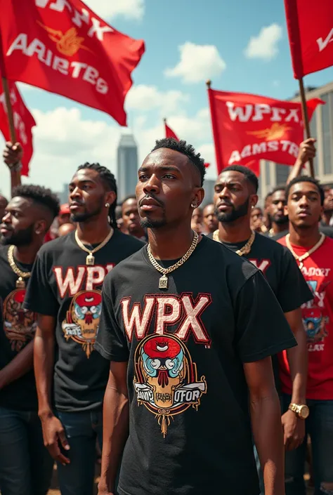 Make a bunch of rappers wear WPX t-shirts and hold WPX flags