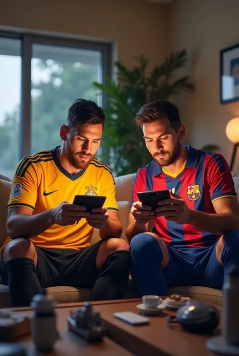 Messi and ronaldo playing clash of clans together 