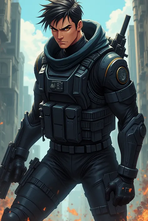 Preferably possible in the anime style Make me a charged agent for counter-strike 2 male