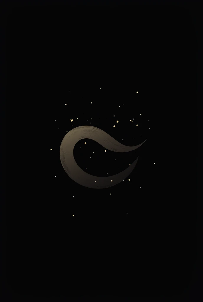 Signe astrologique du verseau en forme de vagues, mais simplifiées avec constellation du verseau, coloris noire, simple, élégant et raffiné