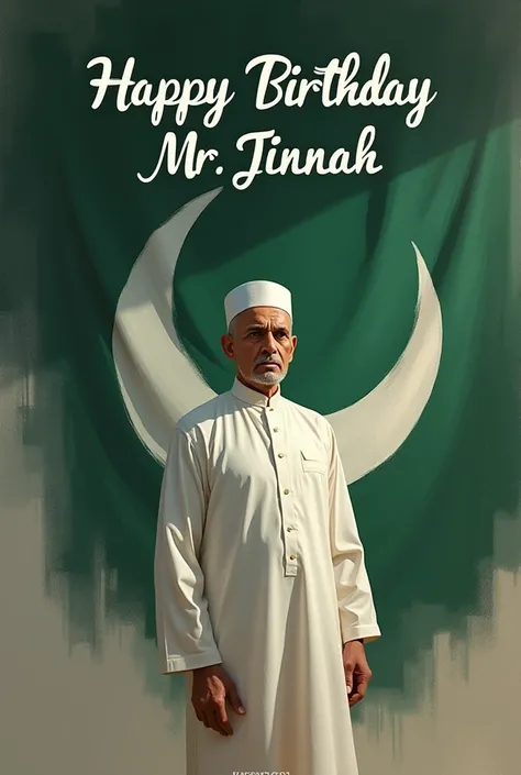 Make a pic Pakistan say to mr jinnah  Happy Birthday 
Mr Jinnah: Said with sarrow sign