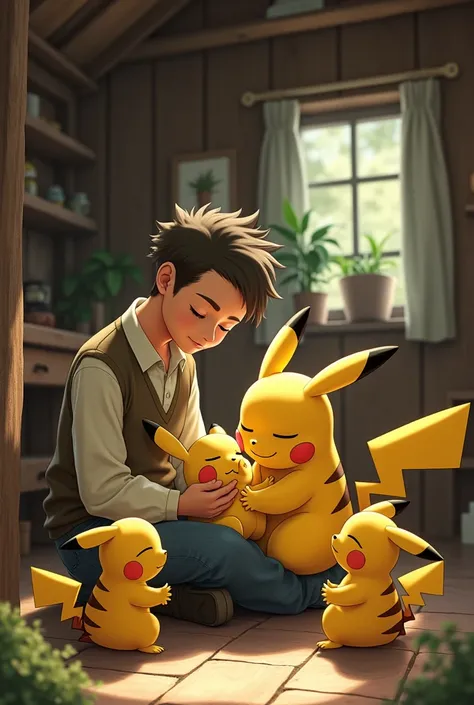  Pikachus family is playing in the shed ,  Pikachus dad puts baby Pikachu to sleep,  Every Pikachu has an electric tail  ,  Better depth of field ,  Multiple awards  