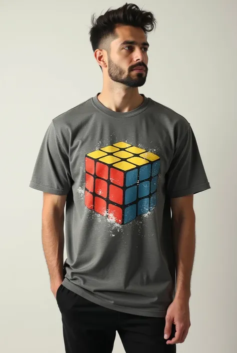 Rubiks Cube conceptual＆Artistic Shirts 、  simple background
