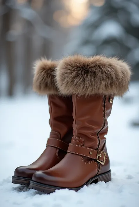 women fur boots 