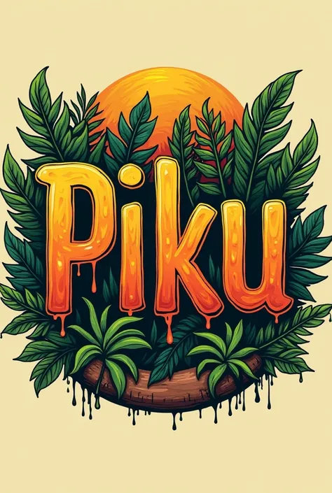 Make a reggae band logo, called PIKU