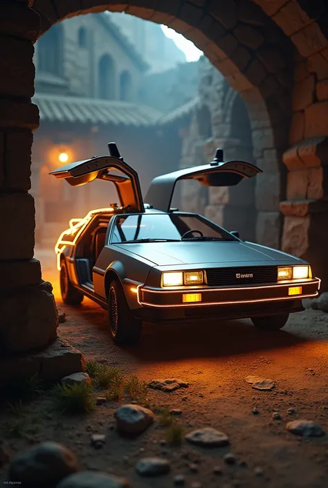 The Delorean of returning to the future coming to the birth of Jesus in the manger 