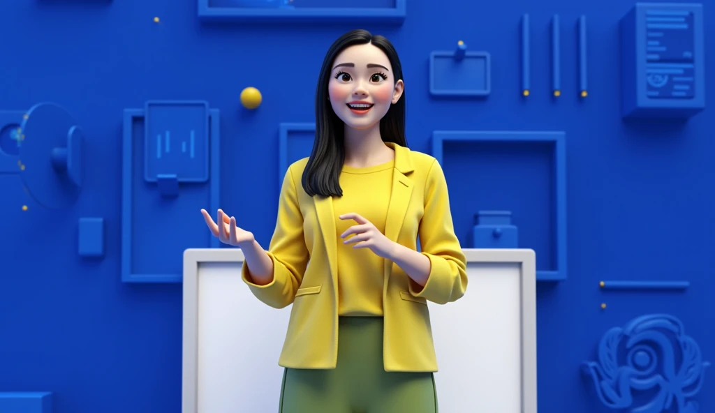 teacher, 3d animation style