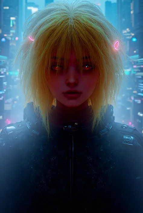 cyberpunk girl blonde hair