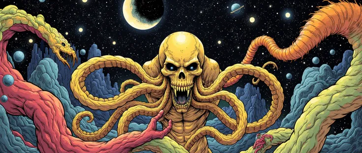  Comic Book Panels 。 There are many types of monsters in this picture,  Lovecraft Illustrations , Lovecraft Art , HP Lovecraft Style ,  Space horror illustration ,  lovecraftian Inspiration ,  Mixed Venom and Cthulhu , Lovecraft Backgrounds ,  Lovecraft Co...