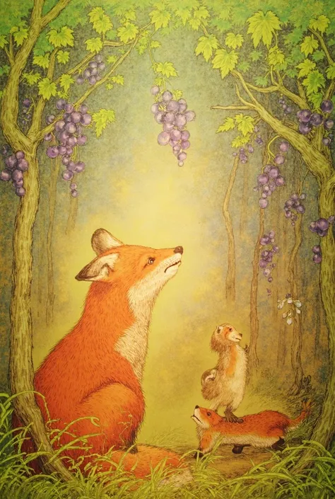 The Fox and the Grapes
A hungry fox once looked everywhere for food. He couldn’t find anything until he stumbled upon a farmer’s wall. He saw big, purple, juicy grapes. He jumped as high as possible to reach the grapes. No matter how many times he tried, h...